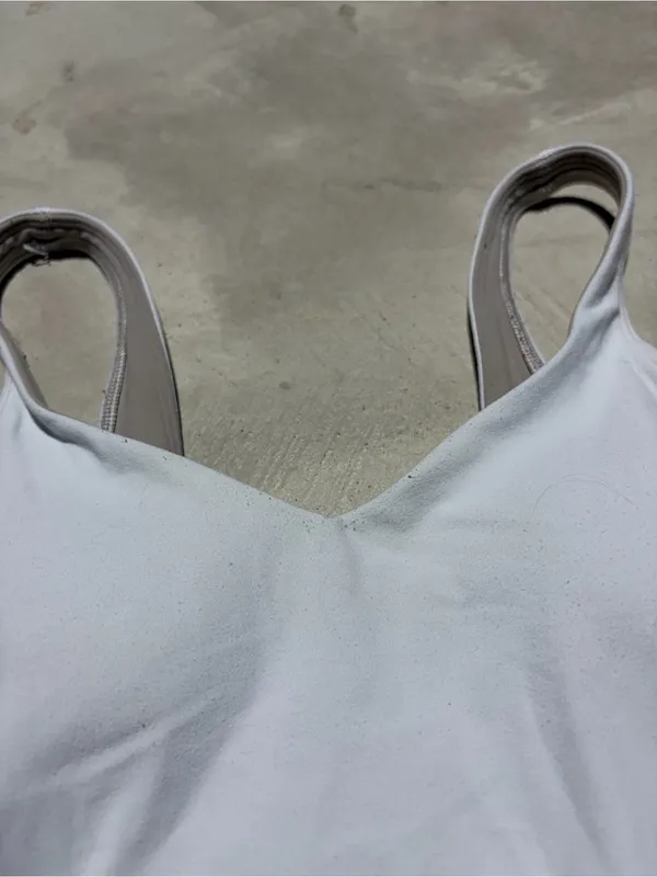 Lululemon White align Cropped Tank Top Bra 2 - Image 5