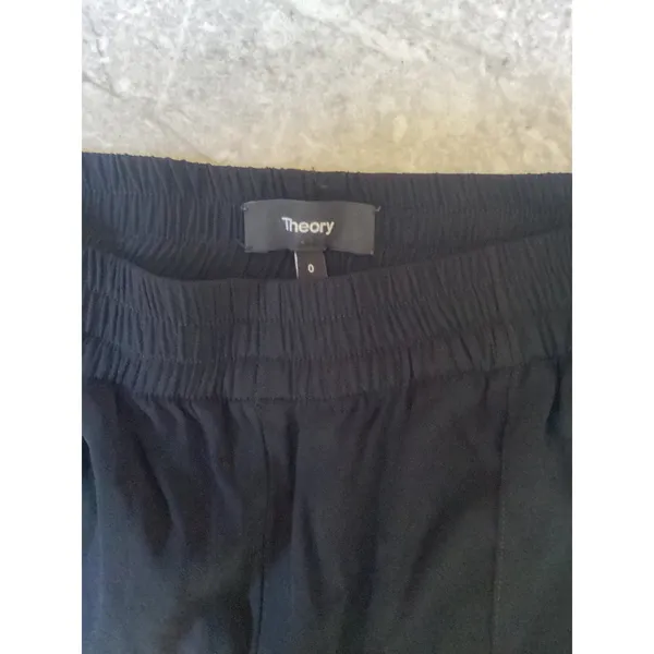 Theory Womens Berger Vewpine C Black Elastic Waist Tapered Jogger Pants Size 0 - Image 2