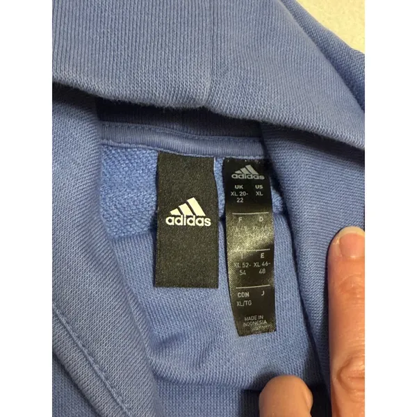 Adidas Cowl Neck Colorblock Pullover Sweatshirt‎ Blue Navy Women's XL - Image 3