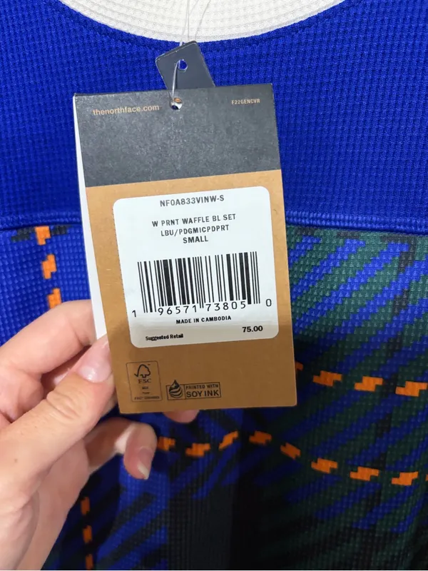 North face waffle print layer set - Image 6