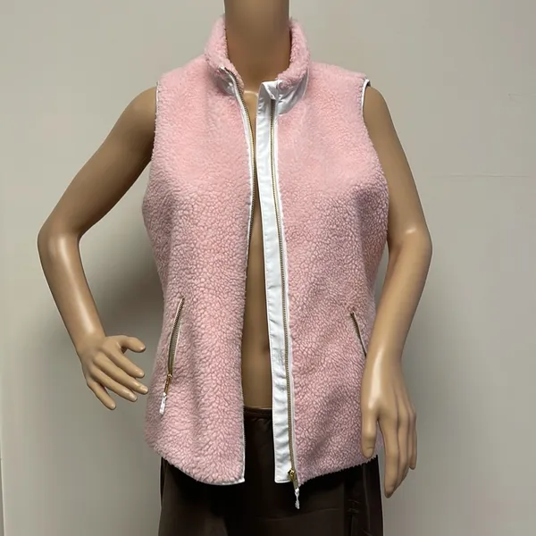 Crown & Ivy Pink Fleece Vest - Image 4