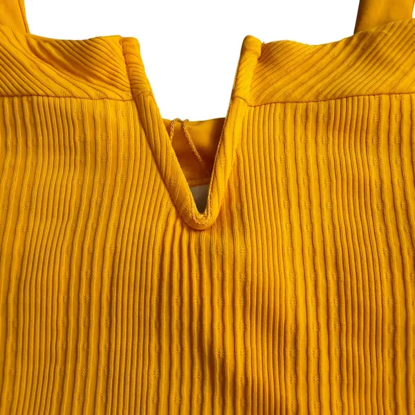 L*Space Cha Cha One Piece Swimsuit Women 8 Yellow Ribbed Beach Resortwear Luxury - Image 5