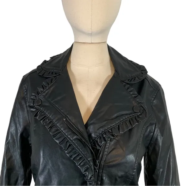 Catherine Malandrino Faux Leather Jacket Size Medium - Image 6
