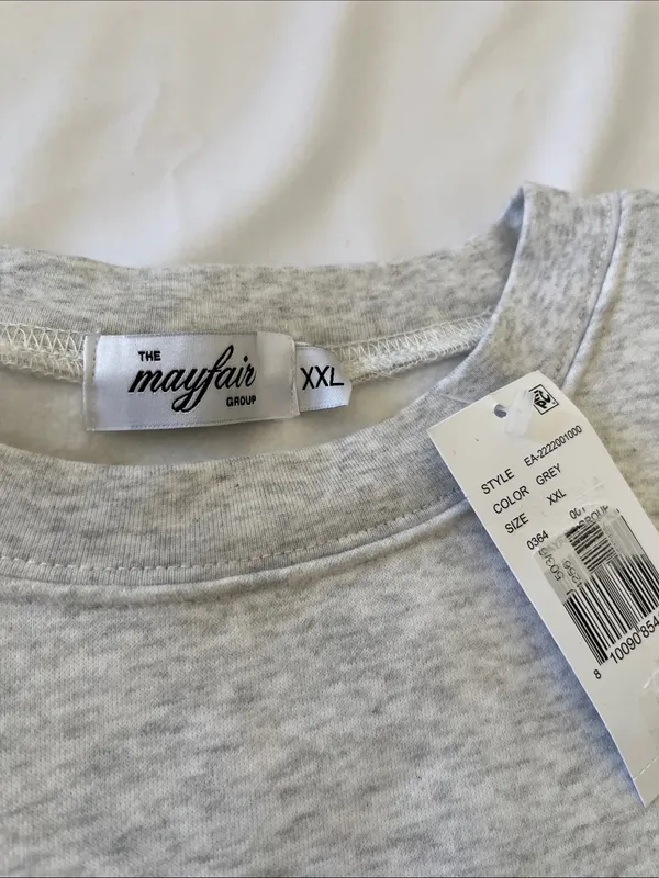 The Mayfair Group Light Gray Crewneck Sweatshirt - XXL - Image 2