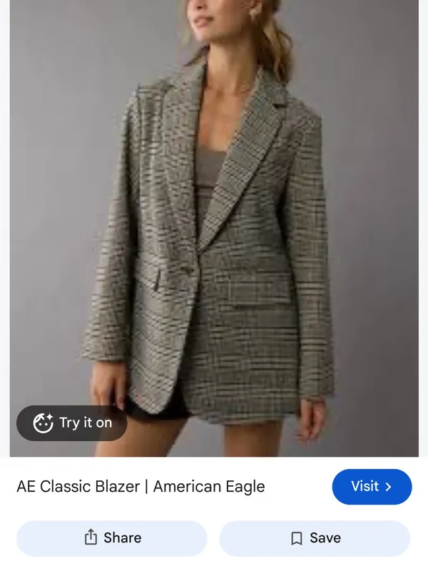 American Eagle Outfitters Plaid Blazer in Brown - Image 2