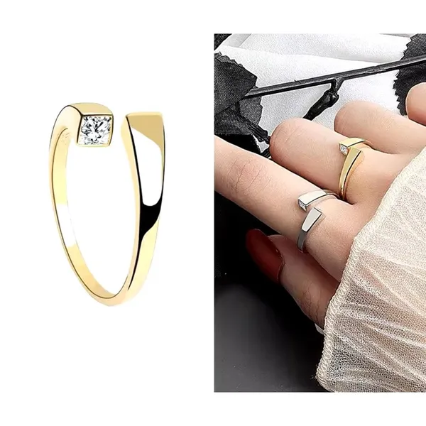 Sparkling Bypass Ring | 14k Over Sterling Silver‎ NEW - Image 11