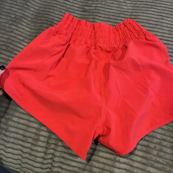 CRZ YOGA Women's Red Athletic Shorts Elastic Waist Zip Pocket Size XXS 00 - Image 7