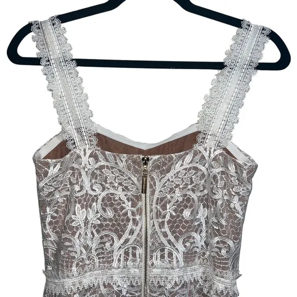 NEW NWOT Bronx & Banco Tiffany Blanc Lace Midi Dress In White - Image 7