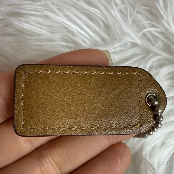 1.5" y2k COACH Vintage Fob Bag Charm Hang tag Hangtag - Image 2