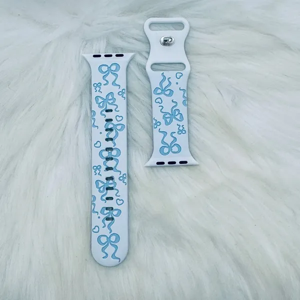 Blue Bow Design Apple Watch Bands 38mm 40mm 41mm - Image 4