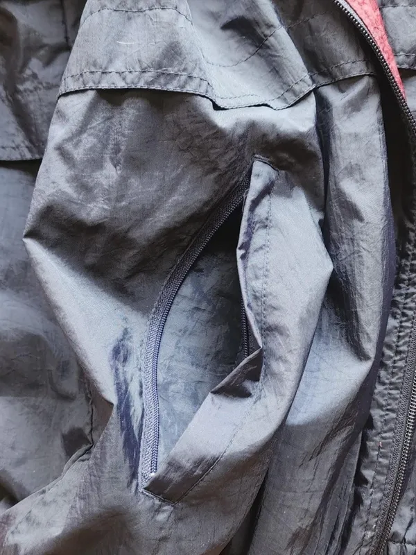 Port Authority Navy Bomber Jacket with Burgundy Collar - Image 5
