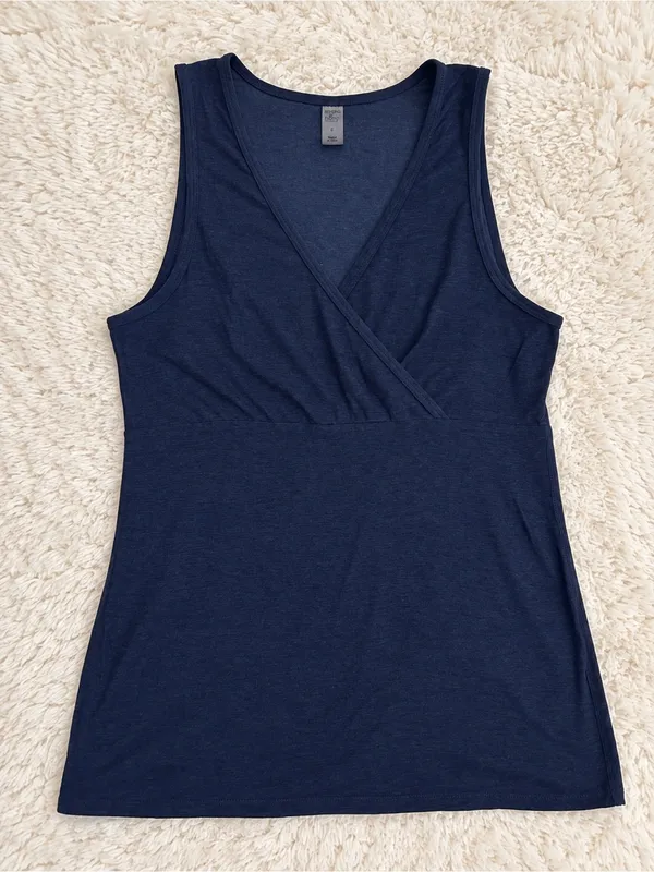 Beyond Yoga Featherweight Easy Access Nursing Crossover Tank – Navy – S - Image 5