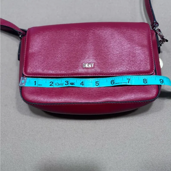 DKNY Sutton Red Leather Bryant Flap Crossbody - Image 7