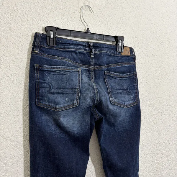 American Eagle Outfitters Skinny Jeans Blue Denim Women's Distressed US 8 - Image 7