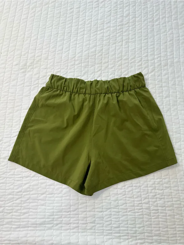 Patagonia Breathable Women’s Terrebonne Caper Green Drawstring Athletic Shorts M - Image 3