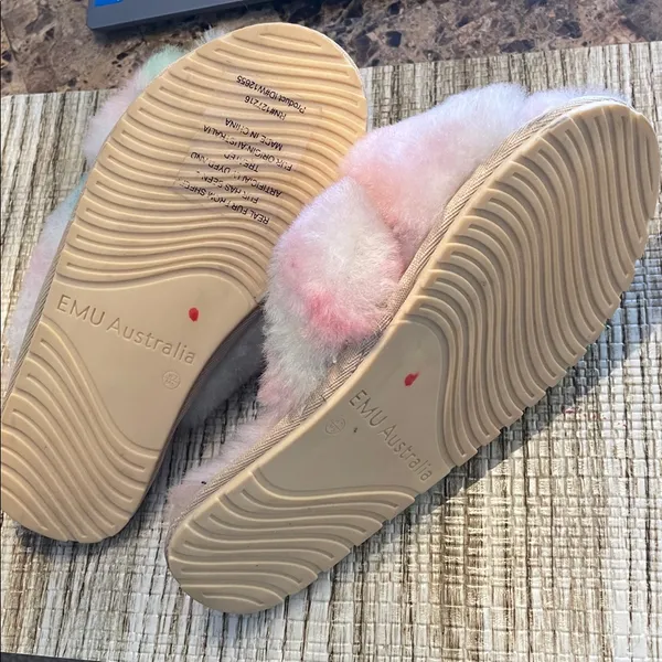 Anthropologie Cozy Multicolor Fuzzy Slippers - Image 11