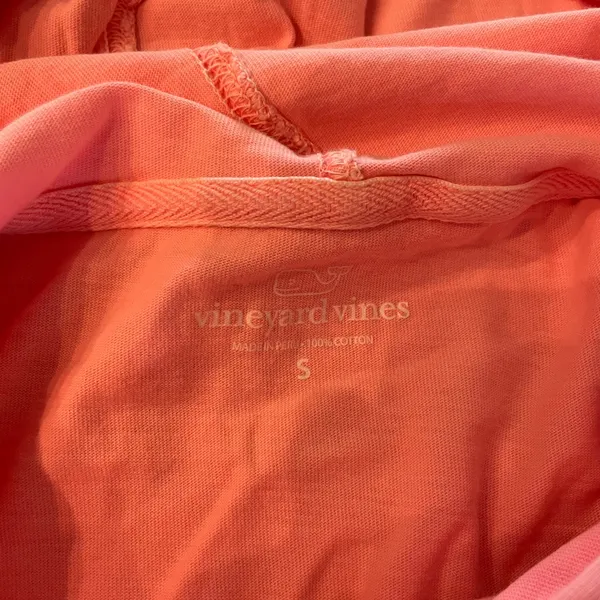 Vineyard Vines Neon Pink Pullover Hooded Sweatshirt Size S - Image 5