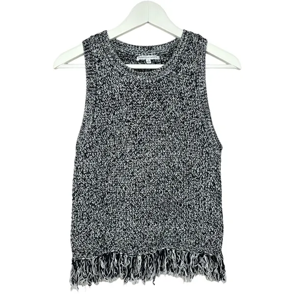 Rebecca Minkoff Sleeveless Knit Fringe Top Small - Image 2