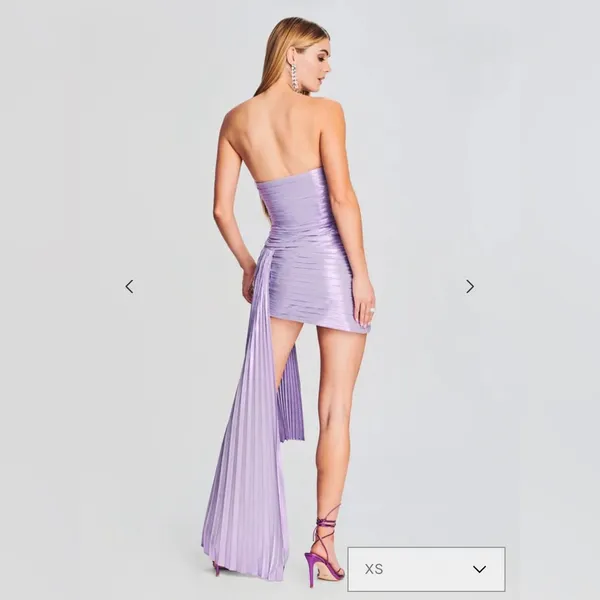 Retrofête DANIELE DRESS in dusty lilac, size XXS - Image 4