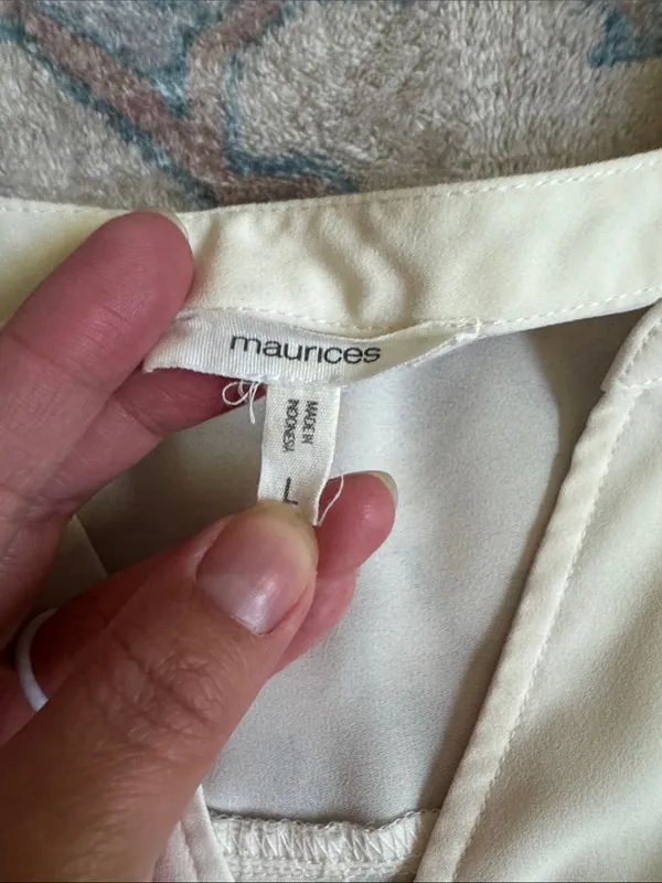 Maurices Cream Zip-Front Dolman Blouse - Image 4