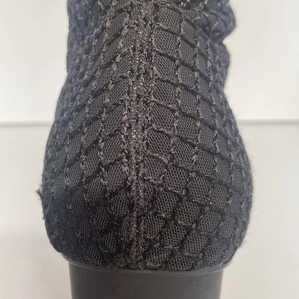 Zara Whimsigoth Mesh Heeled Zip up Booties Black Size 39 US 8.5 - Image 6