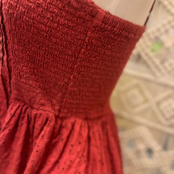 Red Aerie corset style spaghetti strap dress - Image 5