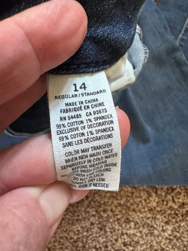 American Eagle Jeans Sz 14 Skinny Super Stretch - Image 5