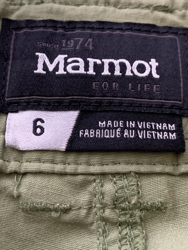Marmot Womens Roll Tab Hiking Pants Size 6 Green Convertible Outdoor Trail - Image 14