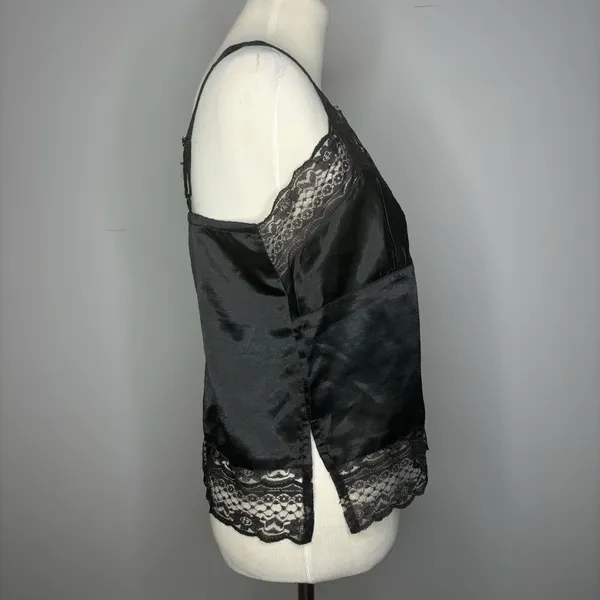 Secret Fantasies- Black Tank Top with Lace Details - Image 2