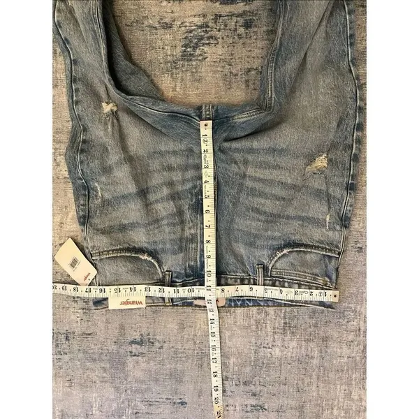 Wrangler Light Wash Distressed High Rise Bold Boot Women's Size 12 31 x 32 - Image 7