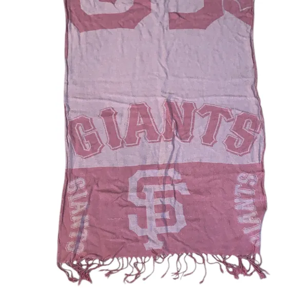 Forever Collectibles Genuine San Francisco Giants Scarf Pink Fringe - Image 2
