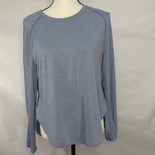 HALARA Long Sleeve High Low Curved Hem Sports‎ Top - Image 2