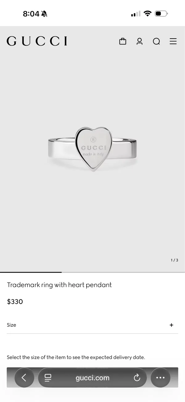 Gucci Trademark Heart Ring  - Image 3