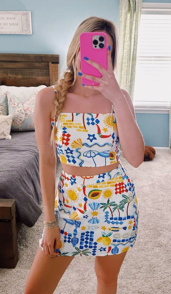 2 Piece Skirt Set Yellow - Image 2
