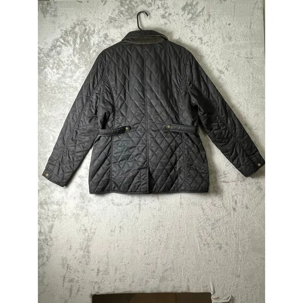 L.L.Bean Women’s Quilted Riding Jacket Black Plaid Lined XL Equestrian Classic - Image 3