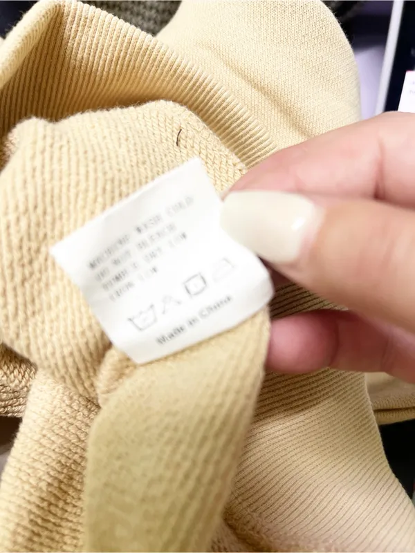 LVLS Levels Embossed Cropped Hoodie in Nude - Image 11