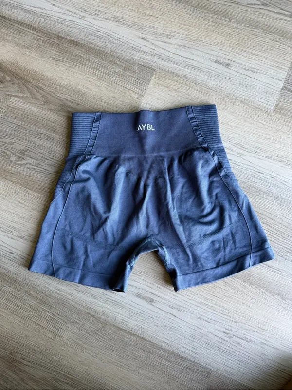 AYBL High-Waist Women's Shorts in Slate Blue - Image 2