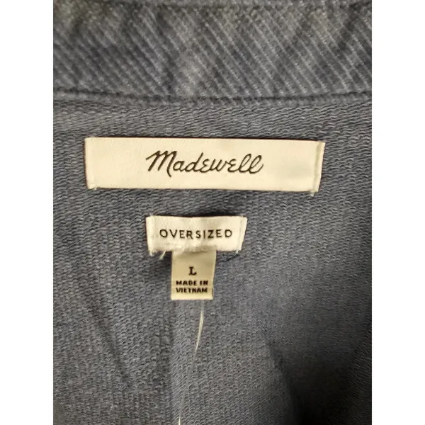 NWT Madewell Teapot Blue Corduroy Twill Oversized Shirt Jacket‎ Shacket Large - Image 3