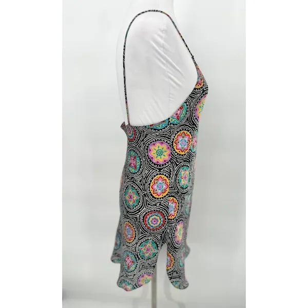 Vintage Indulgence Slip Dress Satin Mandala‎ Maximalist 90s Vibrant Size Small - Image 5