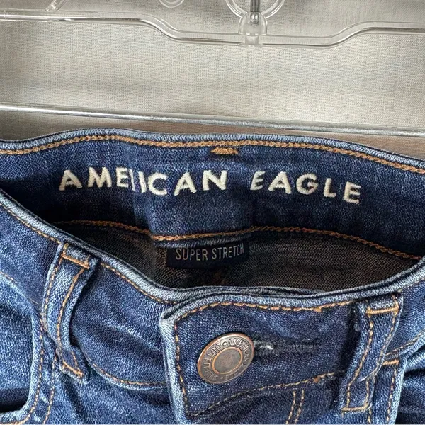 American Eagle Highest Rise Jegging Dark Wash Size 00 Short - Image 6