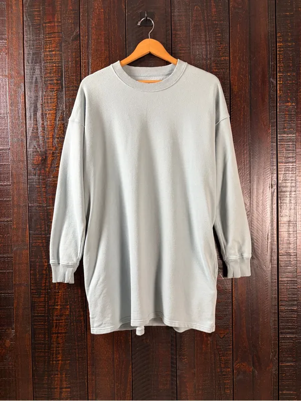 American Eagle Light Blue Tunic Sweatshirt Medium - Image 9