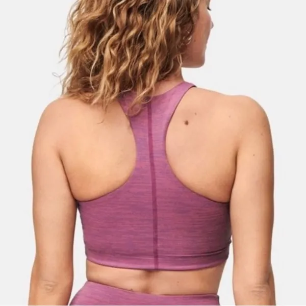 Outdoor Voices TechSweat™ Sports Bra Crop Top in Mulberry XS - Image 2