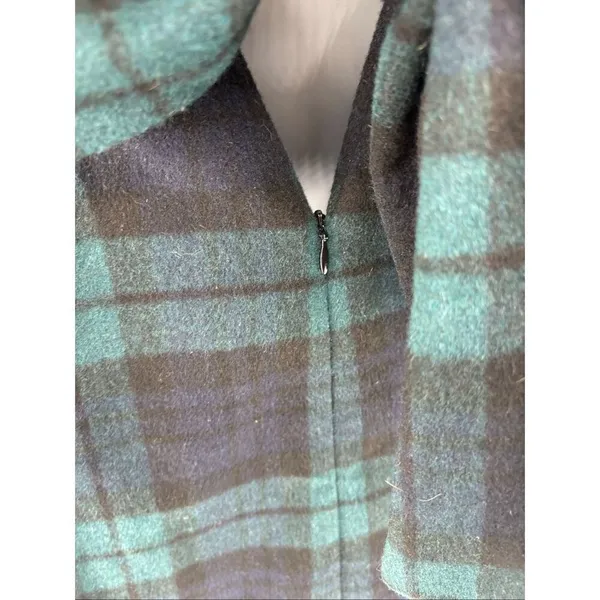 Tuckernuck Blackwatch Plaid Faye Blouse S Top Ruffle Collar Bow Wool Blend - Image 13