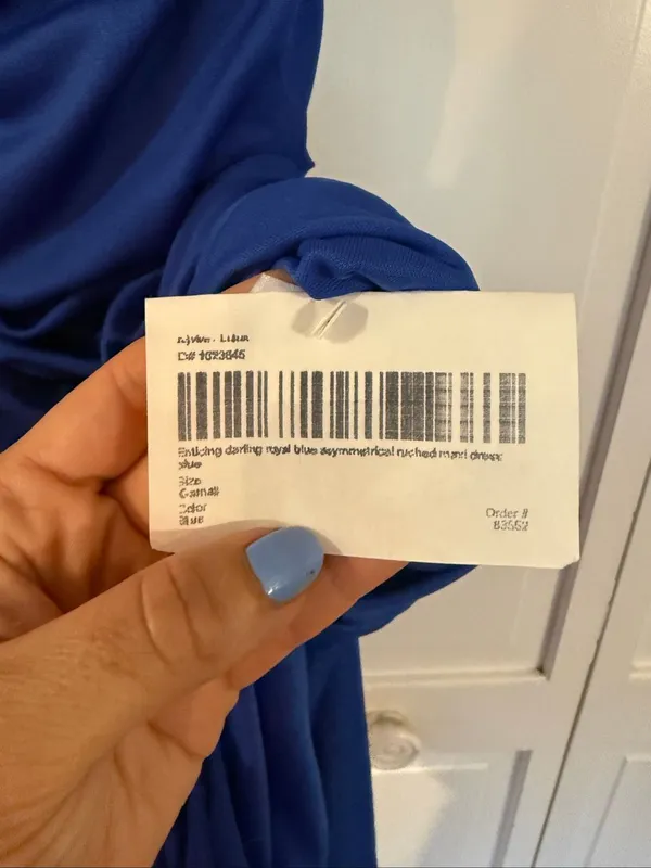 Lulus NWT enticing darling ruched asymmetrical blue dress size xsmall - Image 5