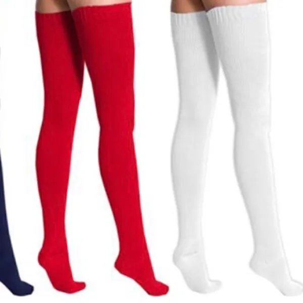 American Apparel Brand New 2000s Y2K White Vintage Deadstock Thigh High Socks - Image 2