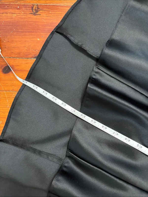 Vintage Jessica McClintock Strapless Backless Black Satin Mermaid Gown Size 12 - Image 7
