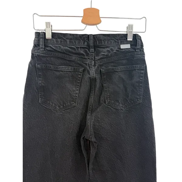 Boyish The Mikey High Rise Wide Leg Jeans Black Beauty Black Size 28 - Image 9