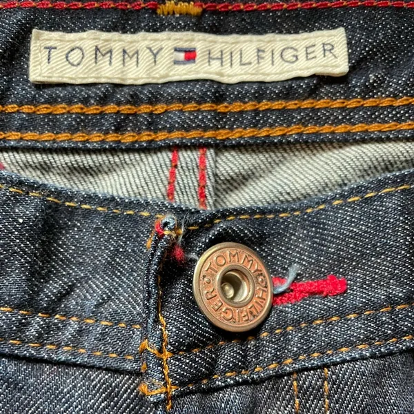 Tommy Hilfiger High Rise Straight fit Leg Dark Wash Denim Jean size 8 - Image 5