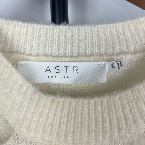 ASTR The Label Cream Knit Distressed Torn‎ Pullover Sweater - Image 6