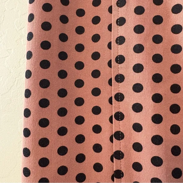 Ann Taylor LOFT mauve pink pencil skirt with black polka dots size 2 - Image 8